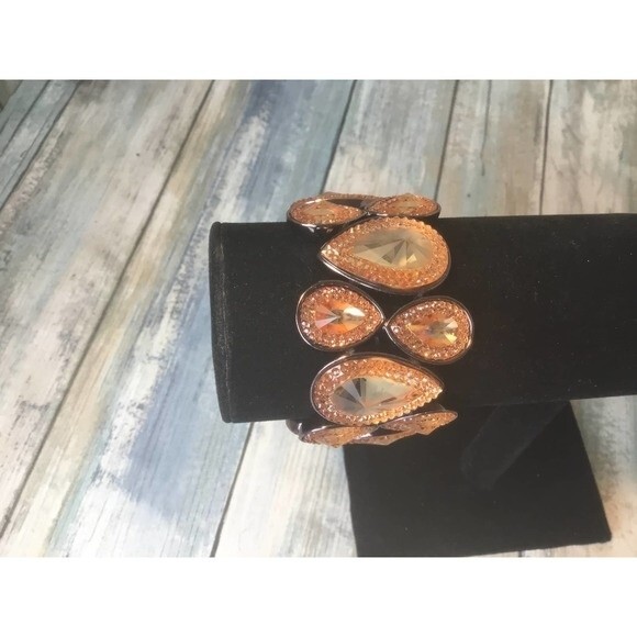 Peach Colored Stretchy Bracelet - Picture 2 of 3